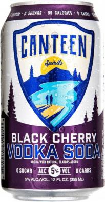 Canteen - Black Cherry Vodka Soda (4 pack cans) (4 pack cans)