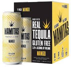 Mamitas - Mango Tequila Soda (4 pack cans) (4 pack cans)